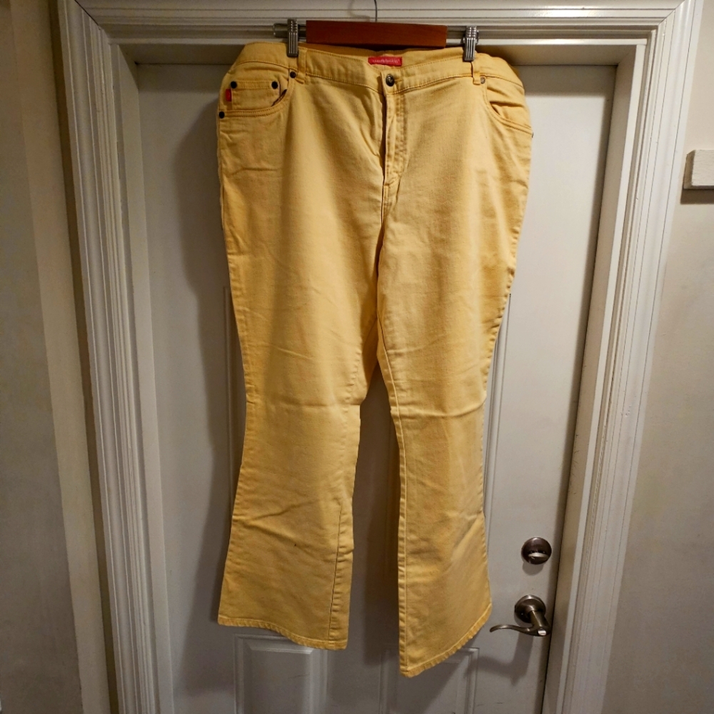 Woman Within Flared Yellow Women's Jeans